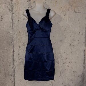 Bisou Bisou Navy Blue Sleeveless Mini Party Dress - Size 4